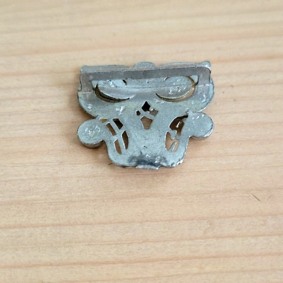 Vintage Rhinestone Small Scarf Slide - Picture 4 of 5